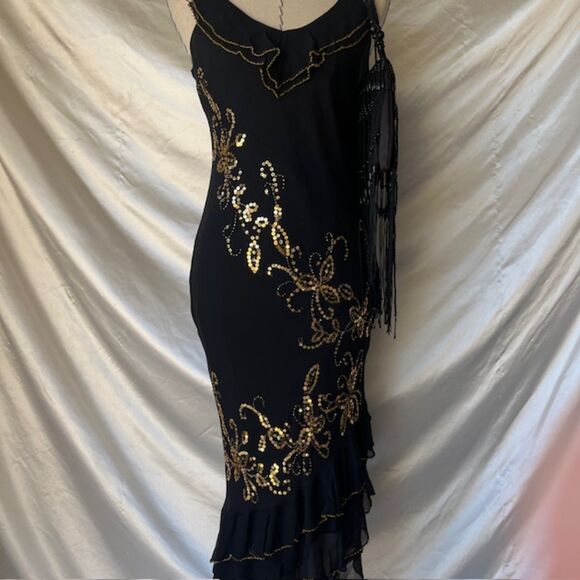 ECI New York seqiun beaded asymmetrical dress - Picture 2 of 7